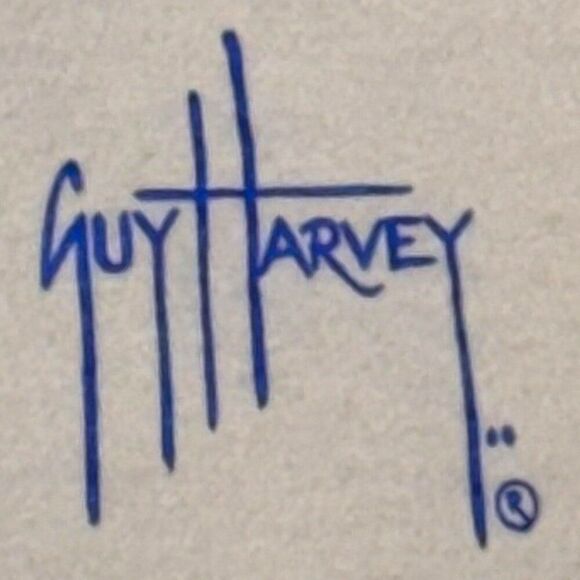 Guy Harvey M Yellow Short Sleeve Graphic Tee W/ Marlin Mahi Mahi Fish Scene - Picture 3 of 6